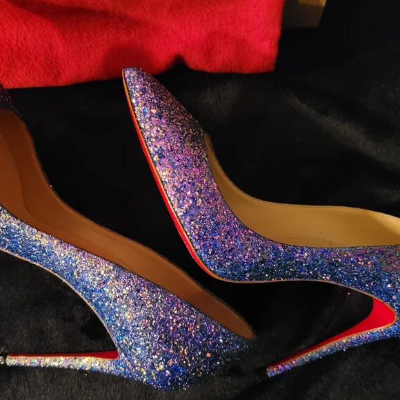 Christian Louboutin Glitter Pigalle 39.5 - Picture 2 of 12